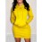 Plain Kangaroo Pocket Sporty Dress, Long Sleeves Slight Stretch Hooded Sports Dress, Women's Activewear